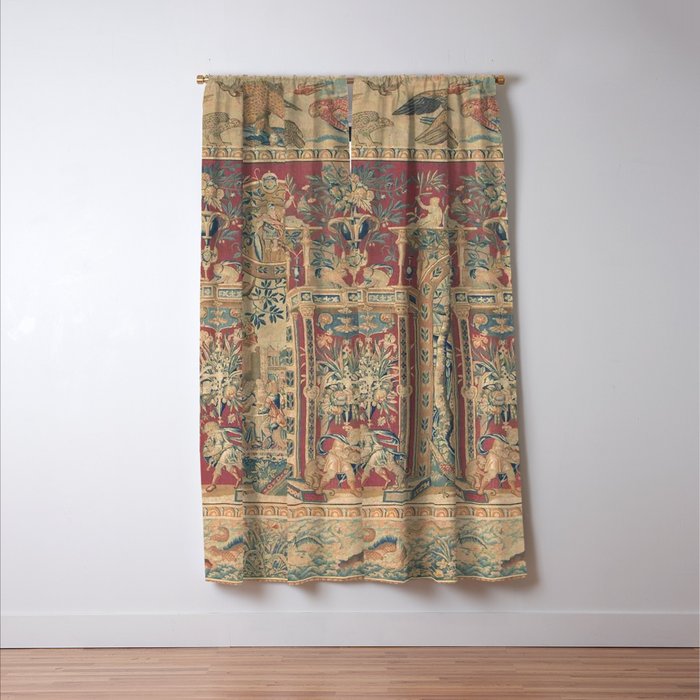 Antique Antwerp Grotesques Tapestry 16th Century  Window Curtain Gallery Image 3