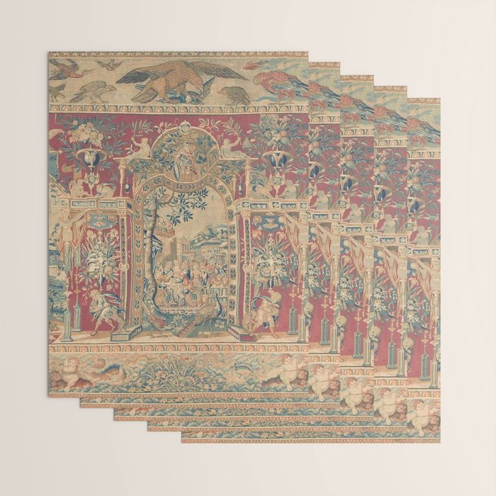 Antique Antwerp Grotesques Tapestry 16th Century  Wrapping Paper Gallery Image 3