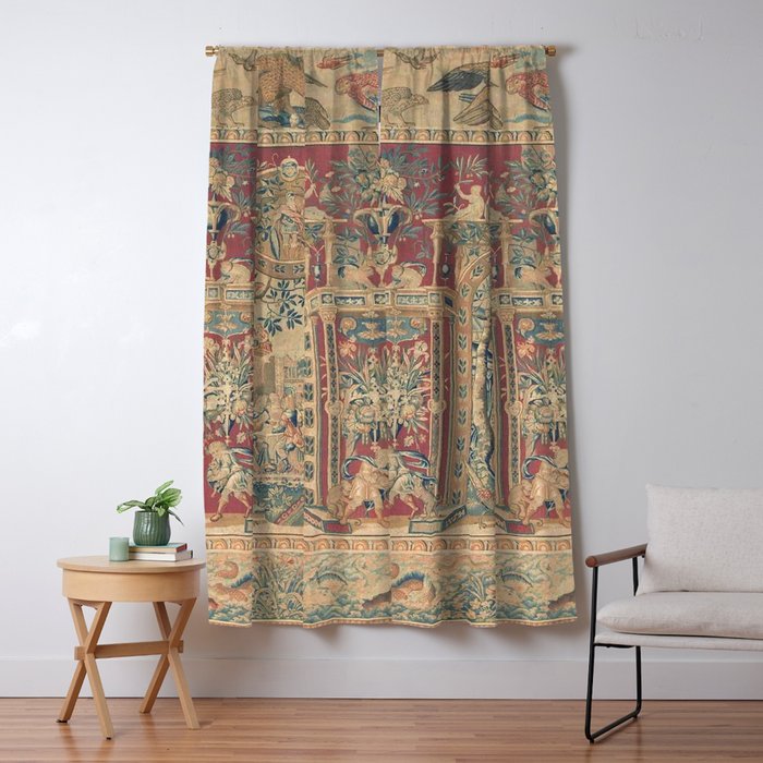 Antique Antwerp Grotesques Tapestry 16th Century  Window Curtain Gallery Image 5