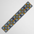 Mandala mexican talavera tile ceramic mosaic Table Runner Gallery Image 3