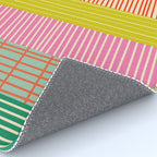 Finnish Colorful Patchwork Stripe Pattern Rug Gallery Image 4