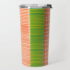 Finnish Colorful Patchwork Stripe Pattern Travel Mug Gallery Image 2