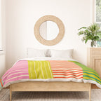 Finnish Colorful Patchwork Stripe Pattern Duvet Cover Gallery Image 3