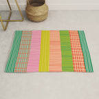 Finnish Colorful Patchwork Stripe Pattern Rug Gallery Image 1