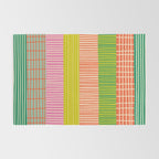 Finnish Colorful Patchwork Stripe Pattern Rug Gallery Image 2