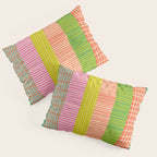 Finnish Colorful Patchwork Stripe Pattern Pillow Sham Gallery Image 3