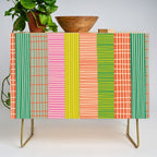 Finnish Colorful Patchwork Stripe Pattern Credenza Gallery Image 1