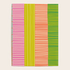Finnish Colorful Patchwork Stripe Pattern Poster Gallery Image 4