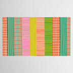 Finnish Colorful Patchwork Stripe Pattern Tablecloth Gallery Image 2