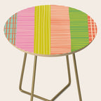 Finnish Colorful Patchwork Stripe Pattern Side Table Gallery Image 2