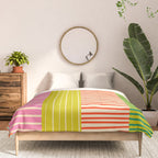 Finnish Colorful Patchwork Stripe Pattern Comforter Gallery Image 3