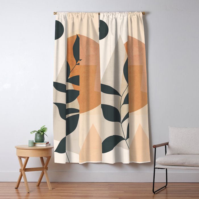 Abstract Art /Minimal Plant 16 Window Curtain Gallery Image 5