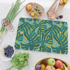 Monstera Leaves in Teal Cutting Board Gallery Image 2