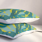Monstera Leaves in Teal Pillow Sham Gallery Image 3