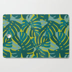 Monstera Leaves in Teal Cutting Board Gallery Image 1