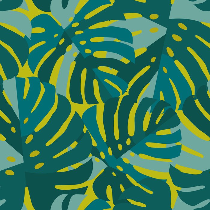 Monstera Leaves in Teal Coffee Mug Gallery Image 2