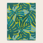 Monstera Leaves in Teal Notebook Gallery Image 4
