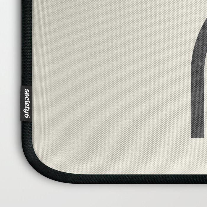 Mid century modern gold sun and black rainbow Laptop Sleeve Gallery Image 3