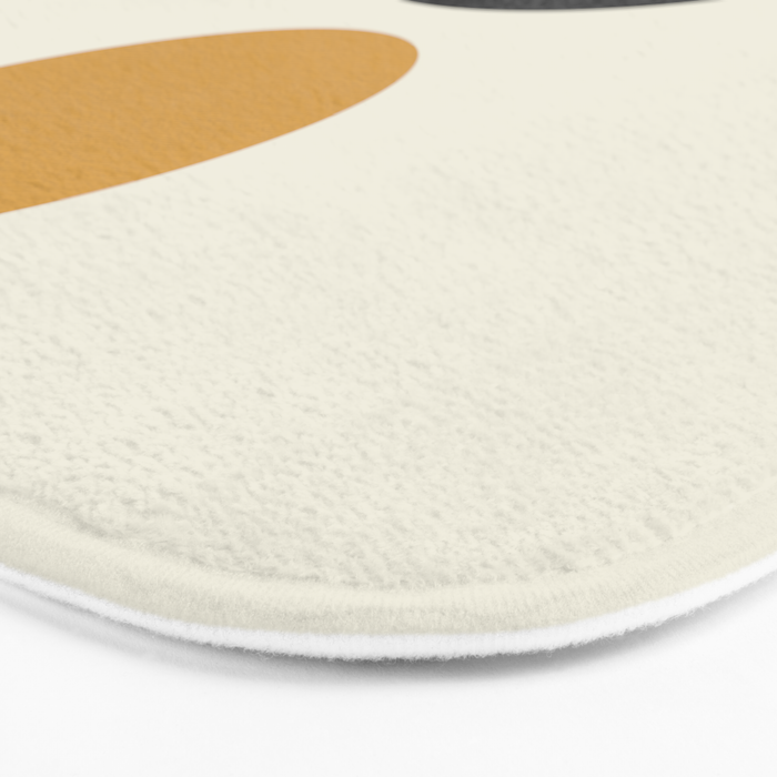 Mid century modern gold sun and black rainbow Bath Mat Gallery Image 3