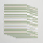 Joseph Stripes Fine Stripe Pattern in Sage Green, Light Silver Gray, Beige, and Cream Wrapping Paper Gallery Image 3