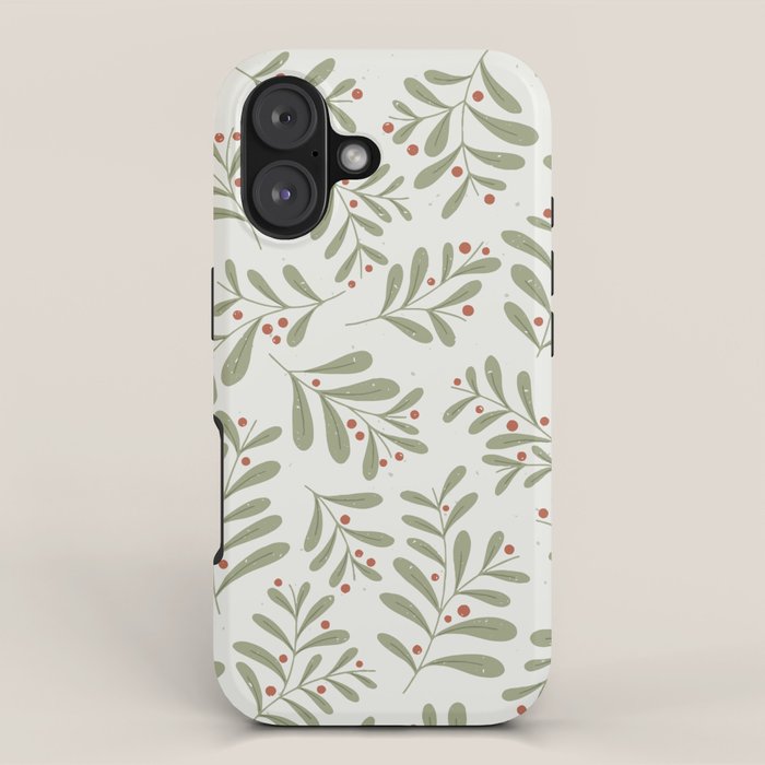Modern Mistletoe iPhone Case Gallery Image 1
