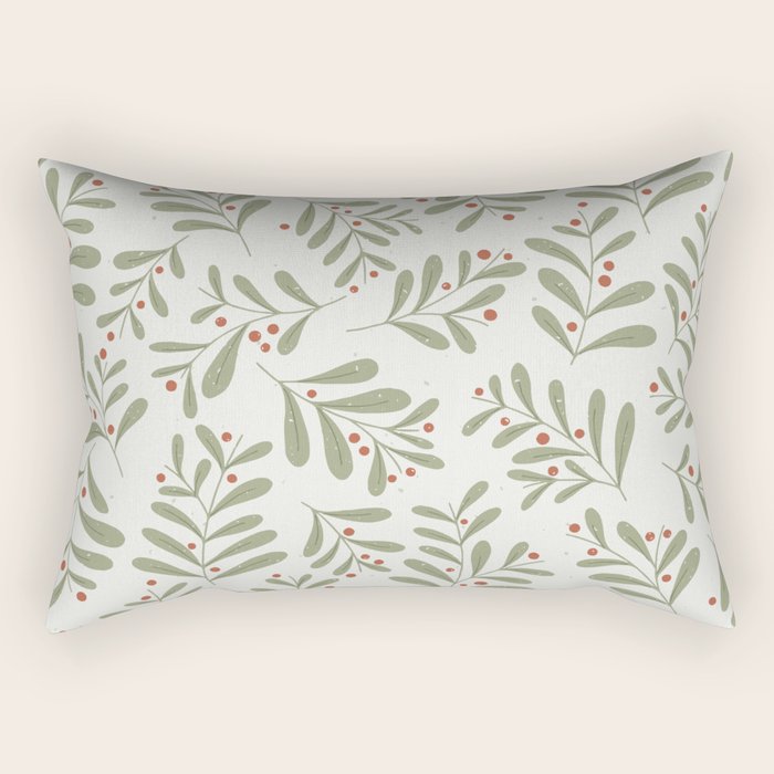 Modern Mistletoe Rectangular Pillow Gallery Image 1