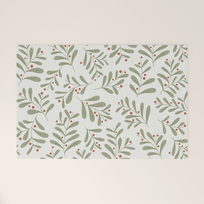 Modern Mistletoe Welcome Mat Gallery Image 1