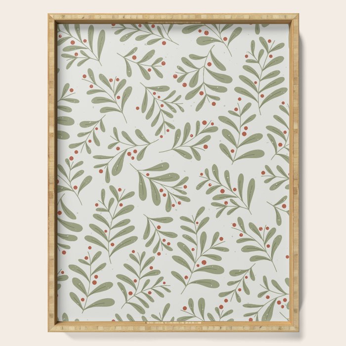 Modern Mistletoe Serving Tray Gallery Image 1