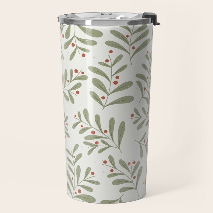 Modern Mistletoe Travel Mug Gallery Image 2