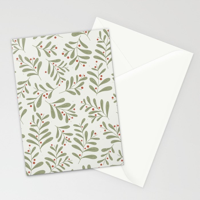 Modern Mistletoe Stationery Card Gallery Image 2