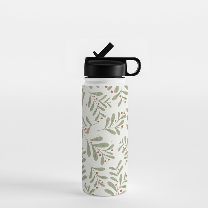 Modern Mistletoe Water Bottle Gallery Image 1