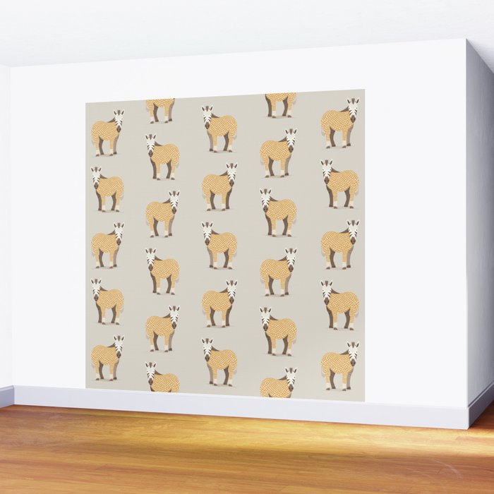 Whimsical Zebra Wall Mural Gallery Image 2