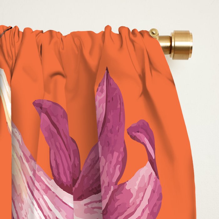Flowers in Black Vase 4 Window Curtain Gallery Image 2
