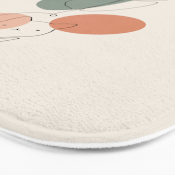 Cat and Plant 35 Bath Mat Gallery Image 3