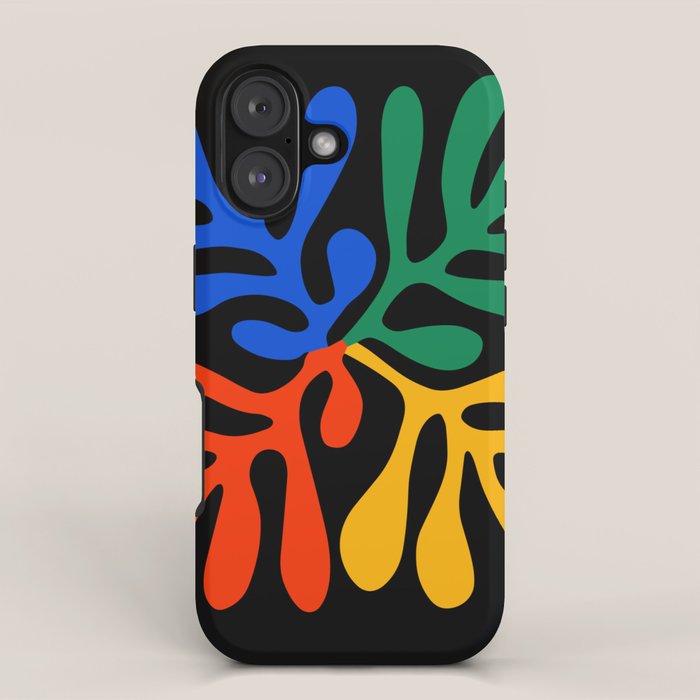 Nature Leaf Cutouts II: Night Edition | Mid-Century Henri Matisse Series iPhone Case Gallery Image 1