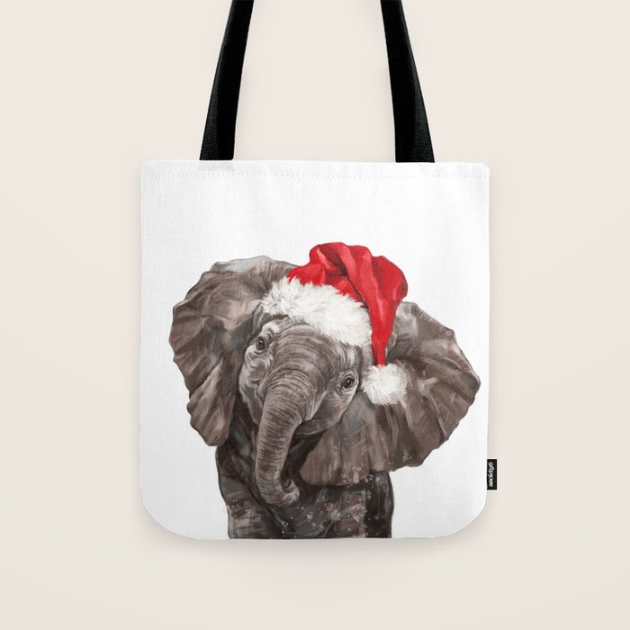 Christmas Baby Elephant Tote Bag Gallery Image 1