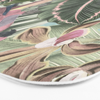Vintage & Shabby Chic - Sepia Pink Tropical Bird Summer Garden Bath Mat Gallery Image 3