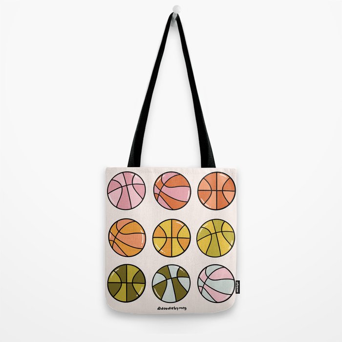 Rainbow Basketballs Tote Bag Gallery Image 2