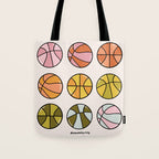 Rainbow Basketballs Tote Bag Gallery Image 1