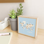 Illustrated Animal World Map Mini Art Print Gallery Image 2