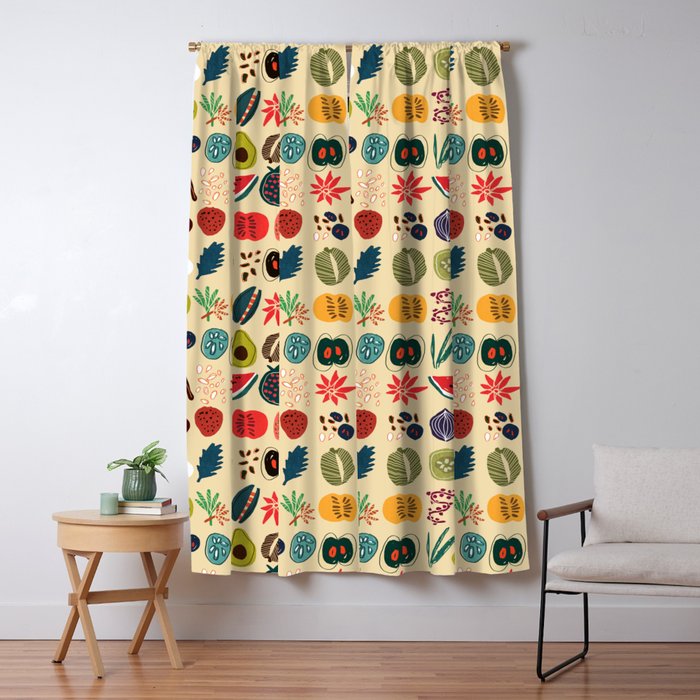 Fruit and Spice Rack Window Curtain Gallery Image 5
