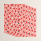 Wild Strawberries Red Wrapping Paper Gallery Image 3