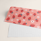 Wild Strawberries Red Wrapping Paper Gallery Image 2