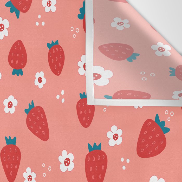 Wild Strawberries Red Wall Tapestry Gallery Image 3