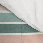 stripes - terra cotta and teal Comforter Gallery Image 4