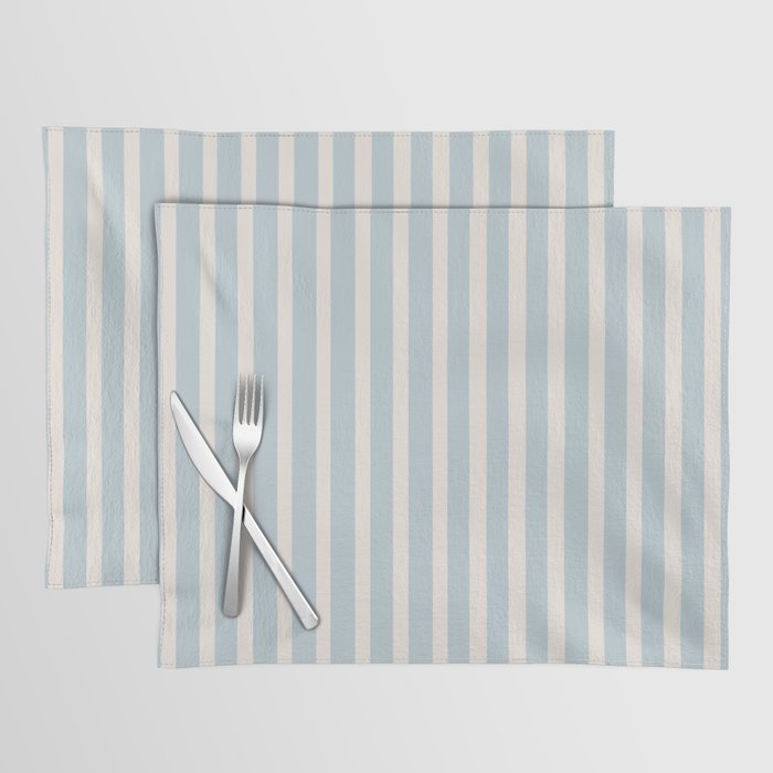 Blue and Cream Stripes Placemat Gallery Image 1