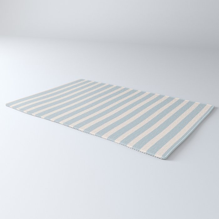 Blue and Cream Stripes Rug Gallery Image 3