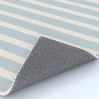 Blue and Cream Stripes Rug Gallery Image 4