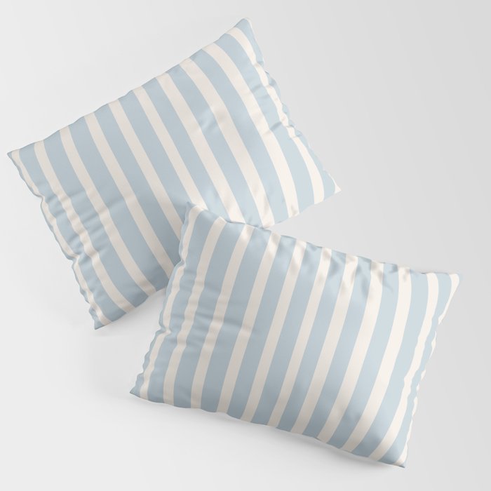 Blue and Cream Stripes Pillow Sham Gallery Image 3