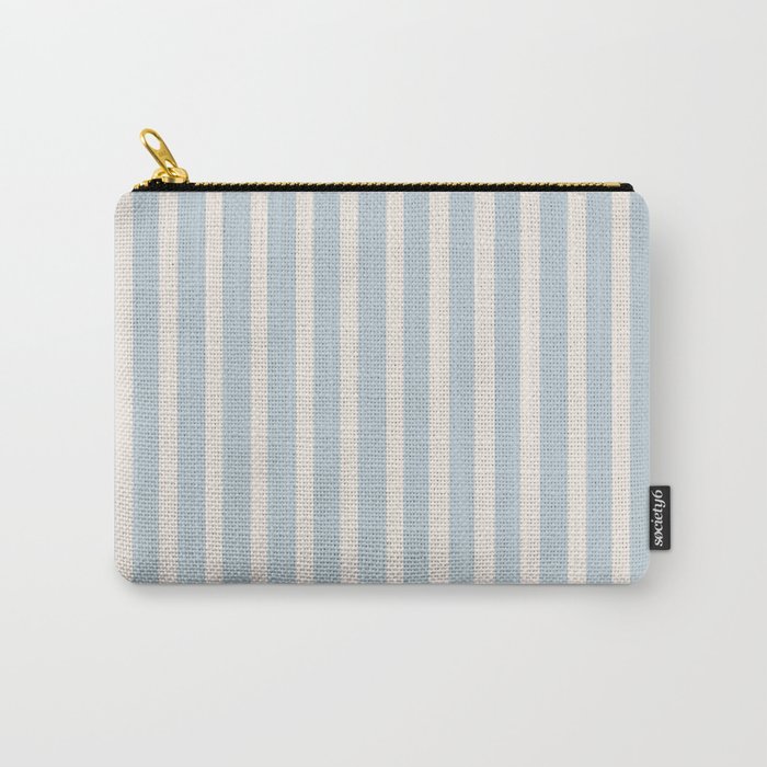 Blue and Cream Stripes Carry All Pouch Gallery Image 1